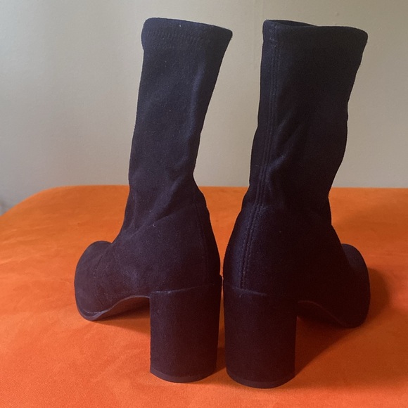 Stuart Weitzman Stretch Suede Sock Boots (Sz 4) - Picture 3 of 6
